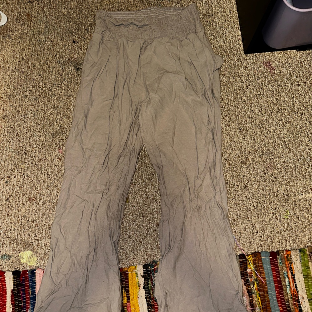 Tan flare pants